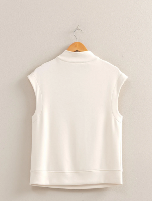 3/4 Zip Collared Top