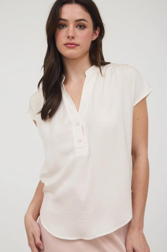 Champagne Button Blouse