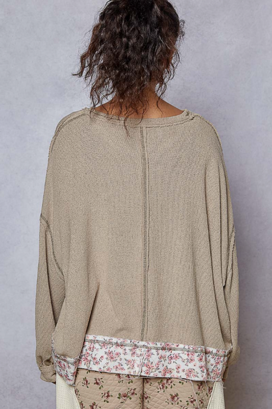 LOVE Embroidered LS Top