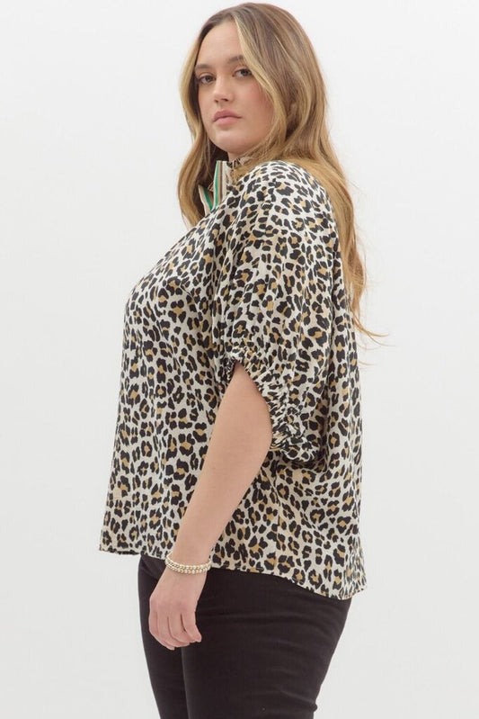 Cheetah & Stripe Dolman Sleeve