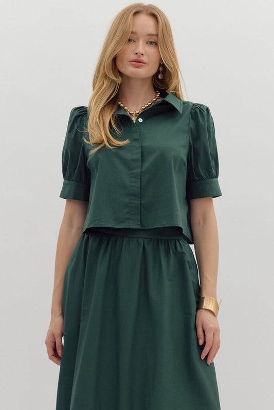 Skirt & Button Down Set