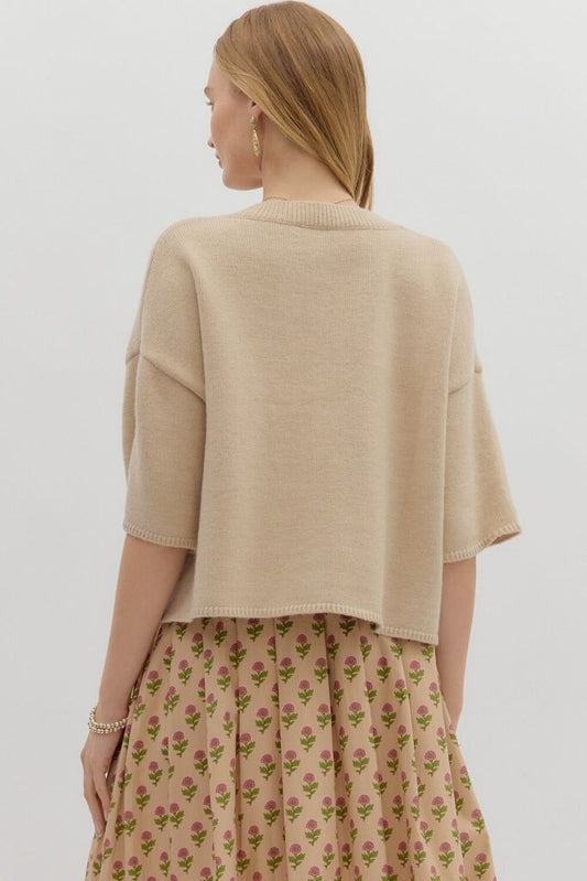 3/4 Wide Sleeve Sweater ECRU