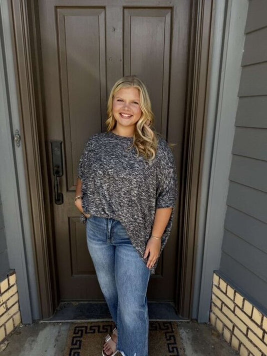 Poncho Tunic Top W/Dolman Slv