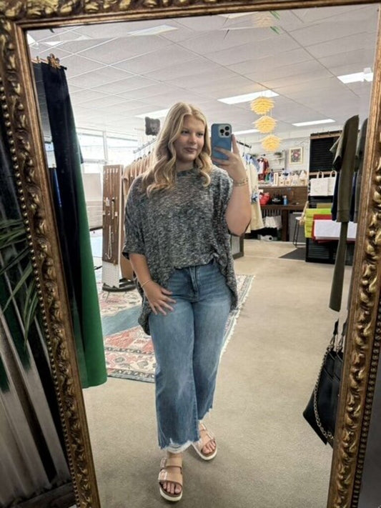 Poncho Tunic Top W/Dolman Slv