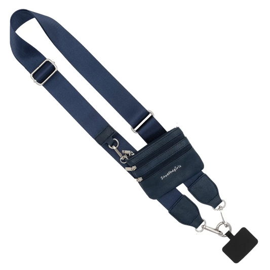 Clip & Go Strap with Zippered pouch Neutral- Navy