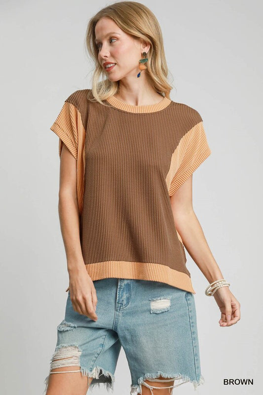 Textured Knit Top MED