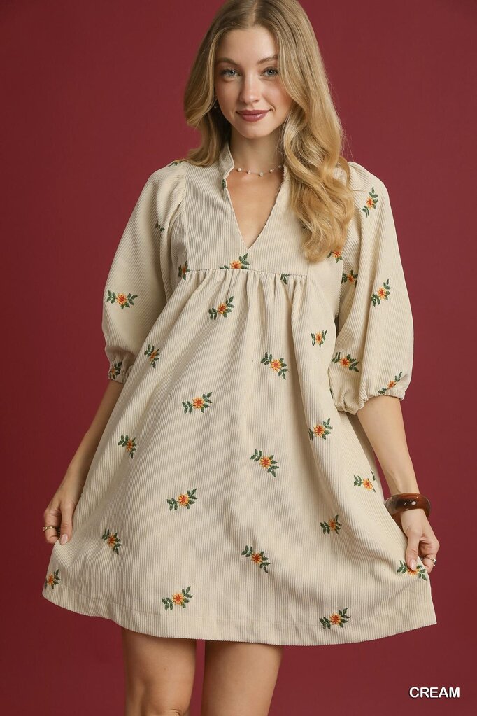 Sunflower Corduroy Dress