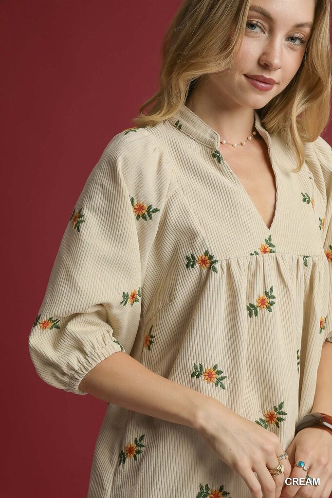 Sunflower Corduroy Dress