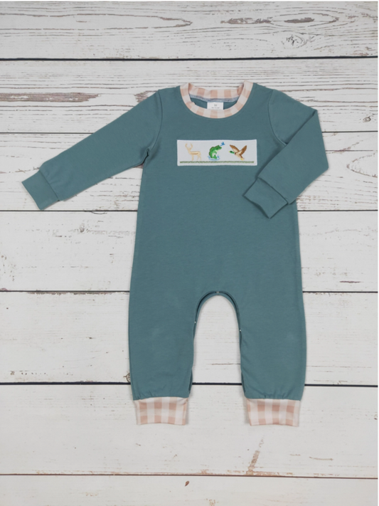 Hunting Applique Boys Romper