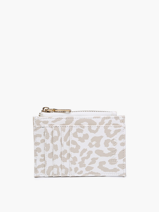Printed Card Holder Wallet - Cheetah Beige