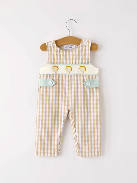 Fall Smocked Turkey Romper