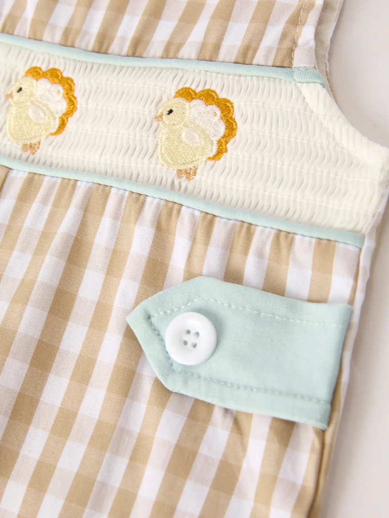 Fall Smocked Turkey Romper
