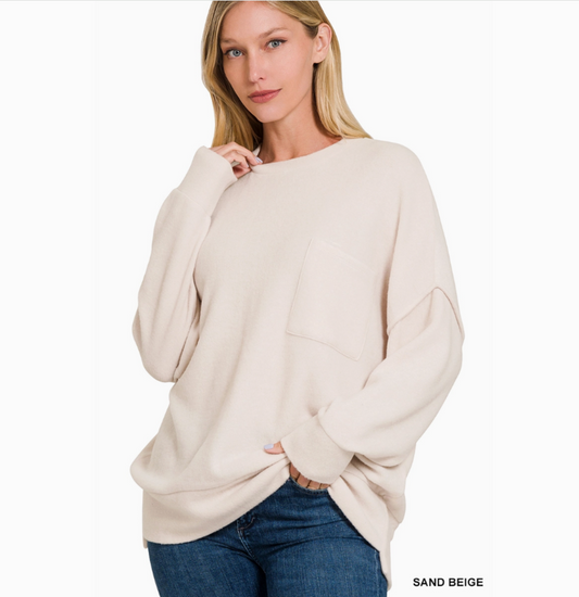 Drop Shoulder Oversized Sweater
