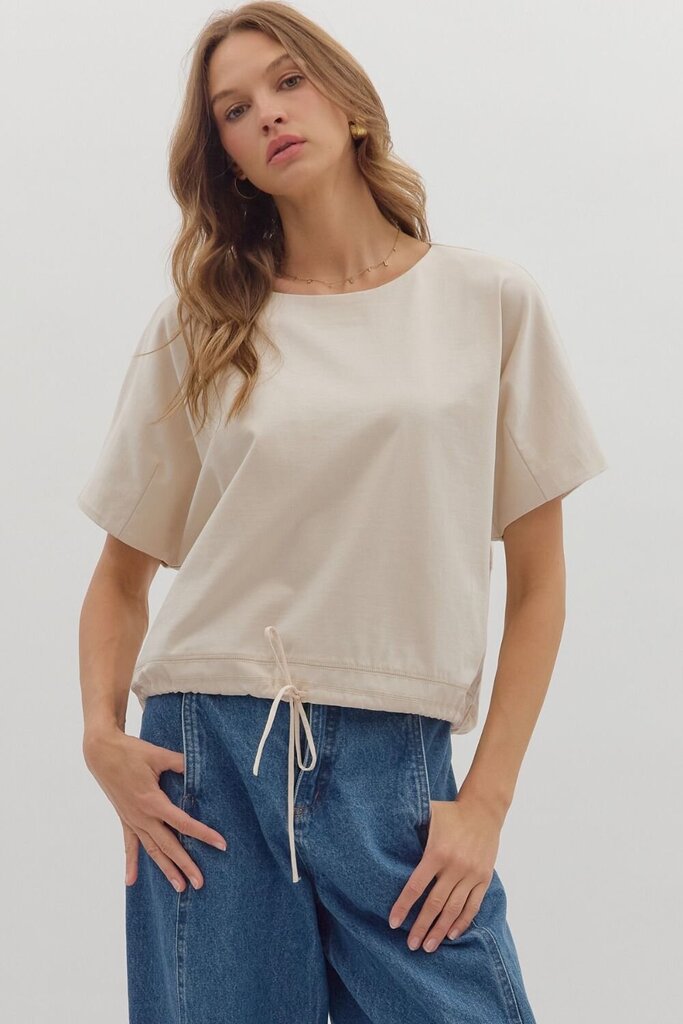 Drawstring Hem Top
