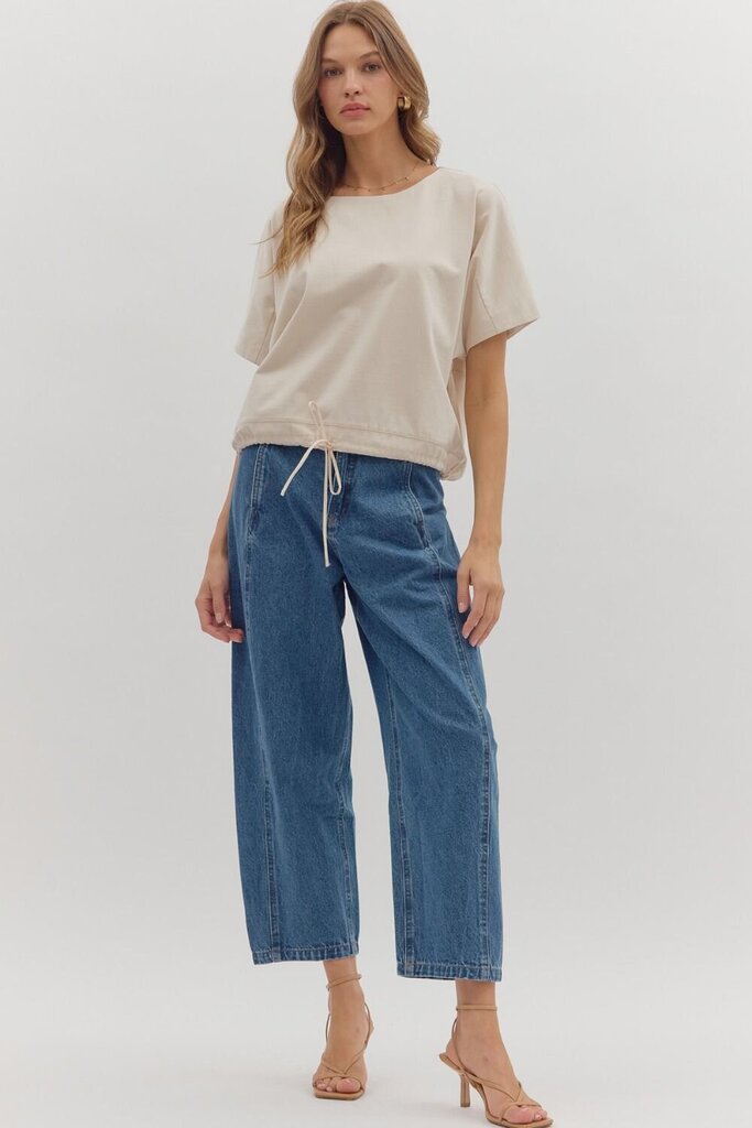 Drawstring Hem Top