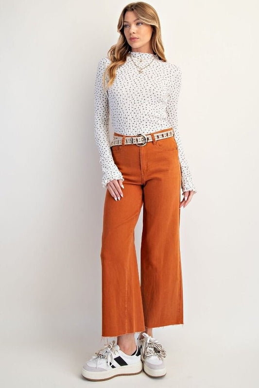 Twill High Waist Pants
