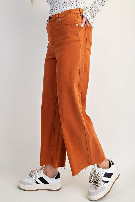 Twill High Waist Pants