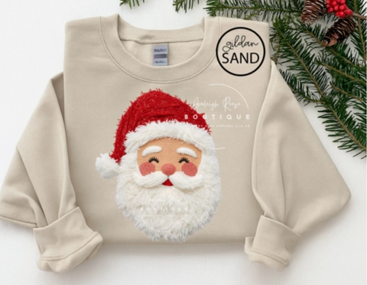 Santa Faux Yarn Sweatshirt