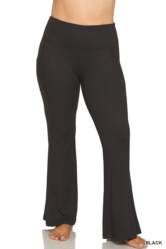 Microfiber Flare Pants