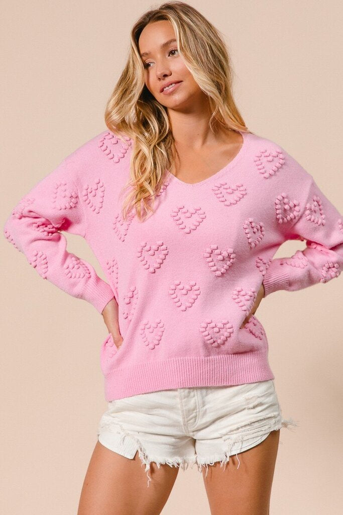 Heart PomPom Sweater