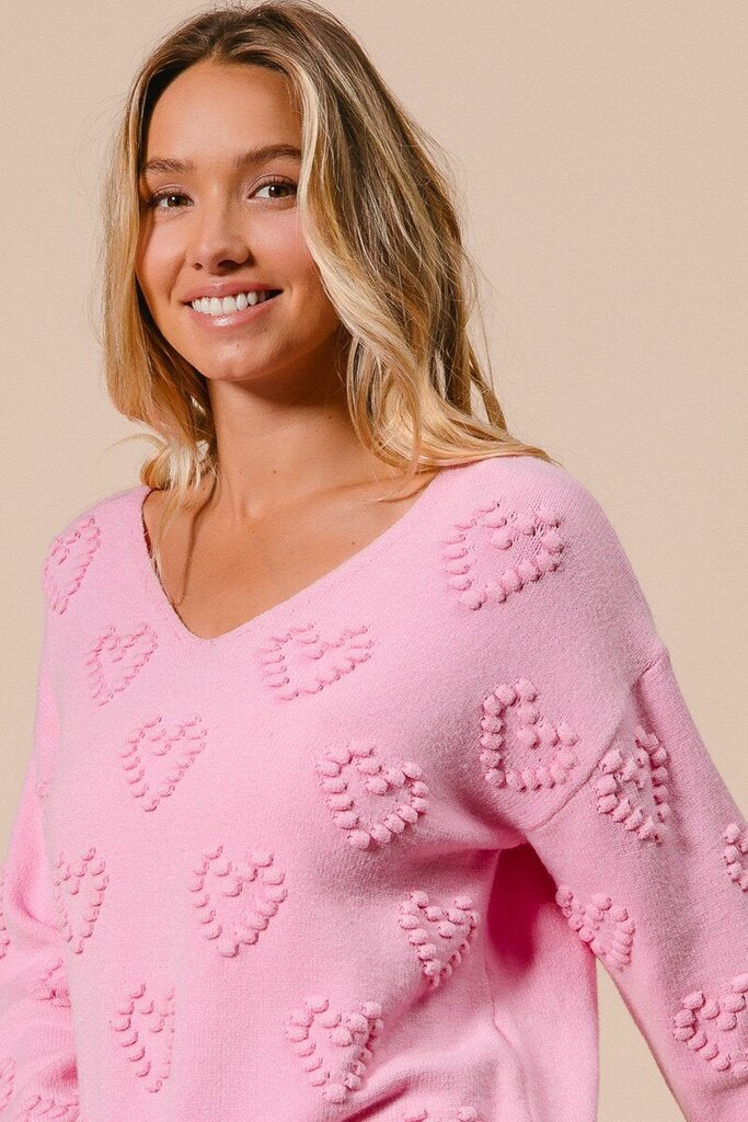 Heart PomPom Sweater