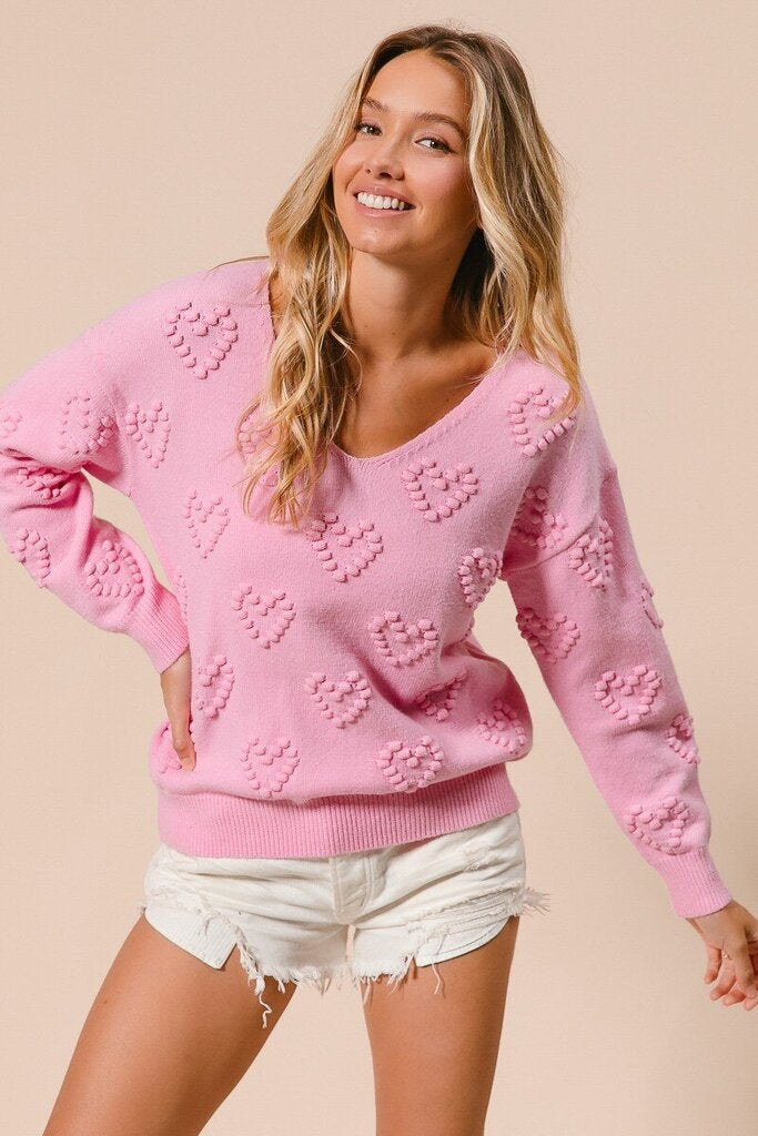 Heart PomPom Sweater
