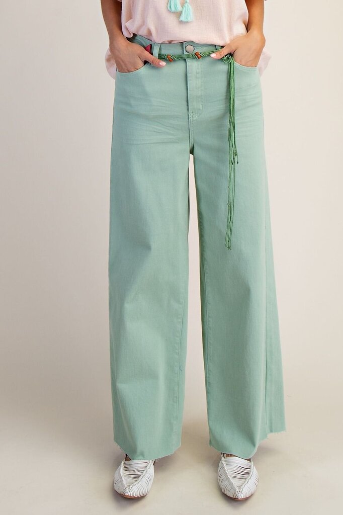 Mint Sage Soft Stretch Twill Pants