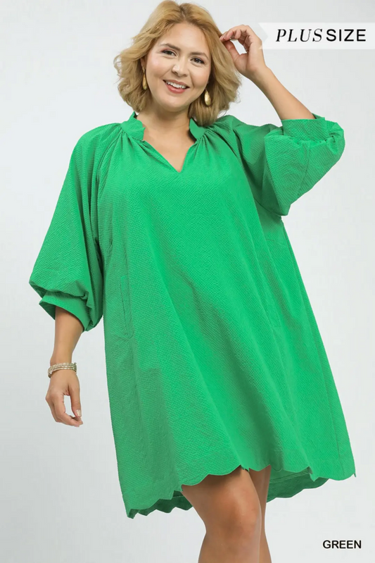 Textured Pocket Mini Dress