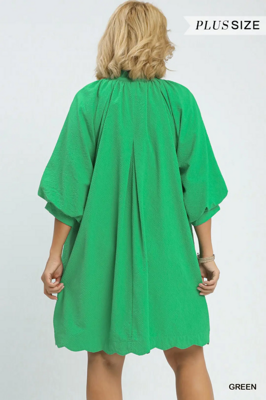 Textured Pocket Mini Dress