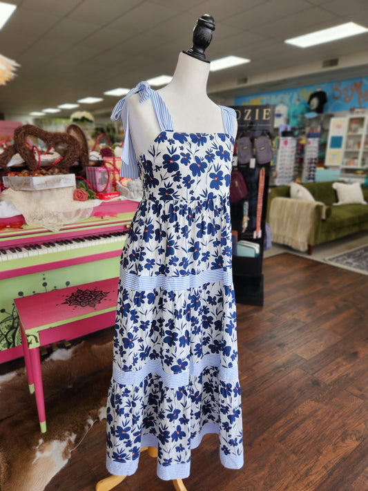 Flowers & Stripes Sundress