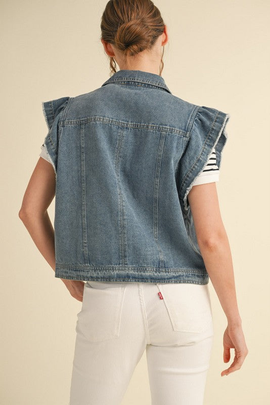 Faded Denim Vest