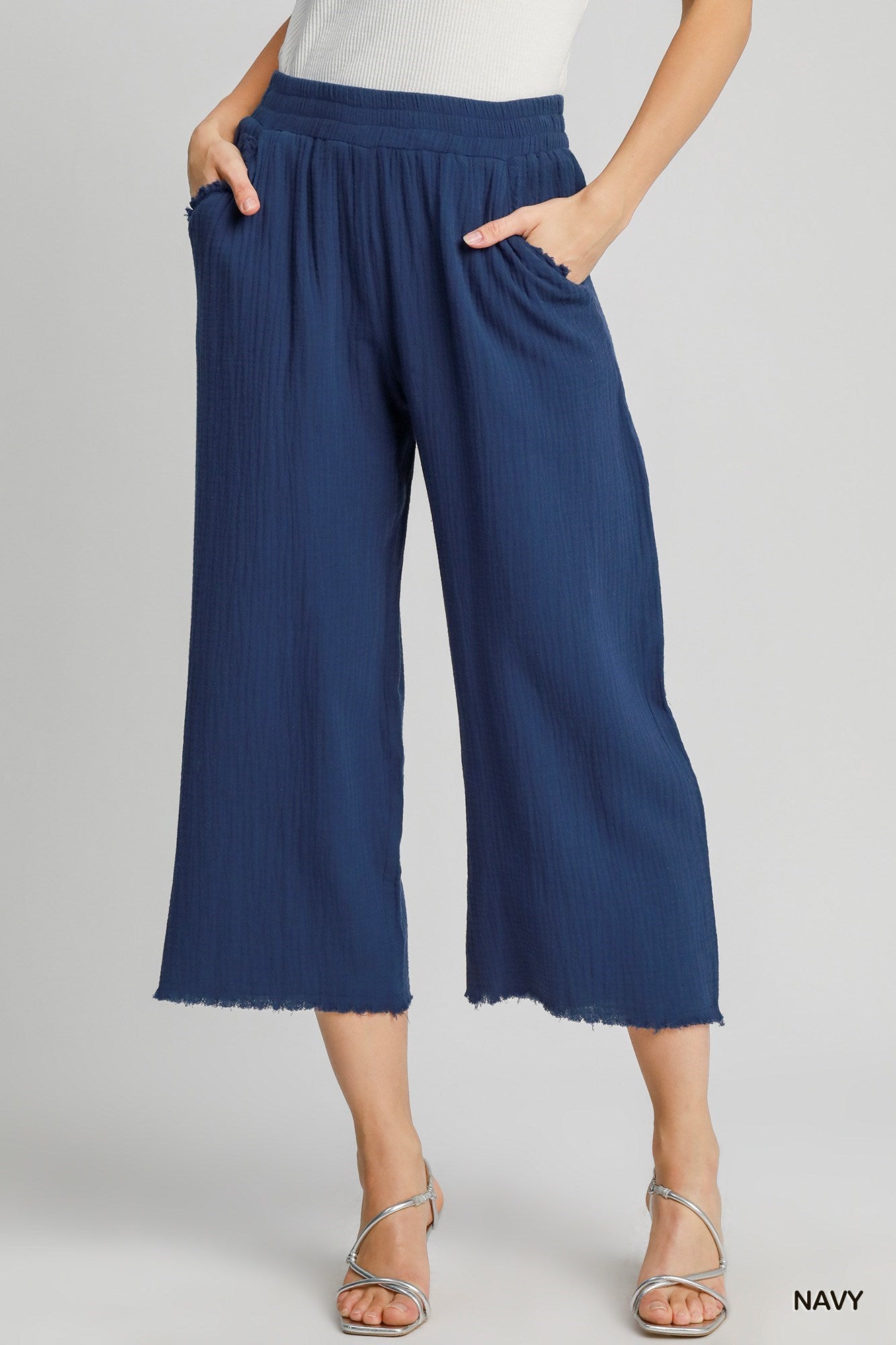 Cotton Raw Edge Pants