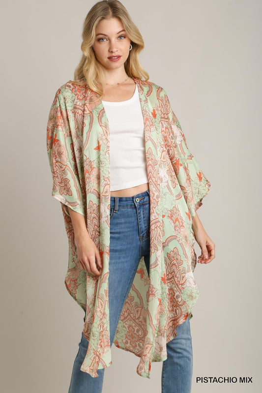 Pistachio Paisley Kimono