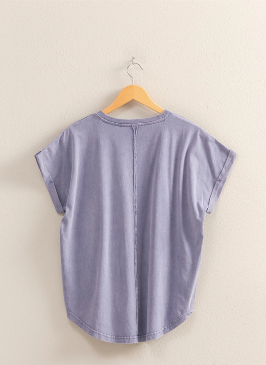 Cotton Boxy Cap Slv Top