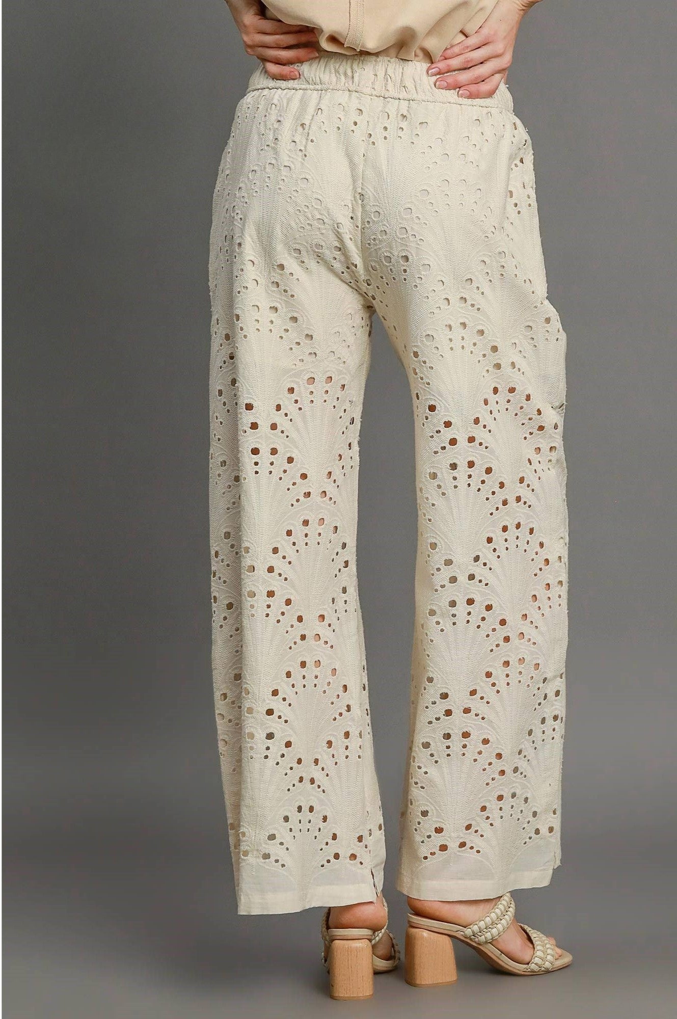 Cotton Eyelet Lace Pants