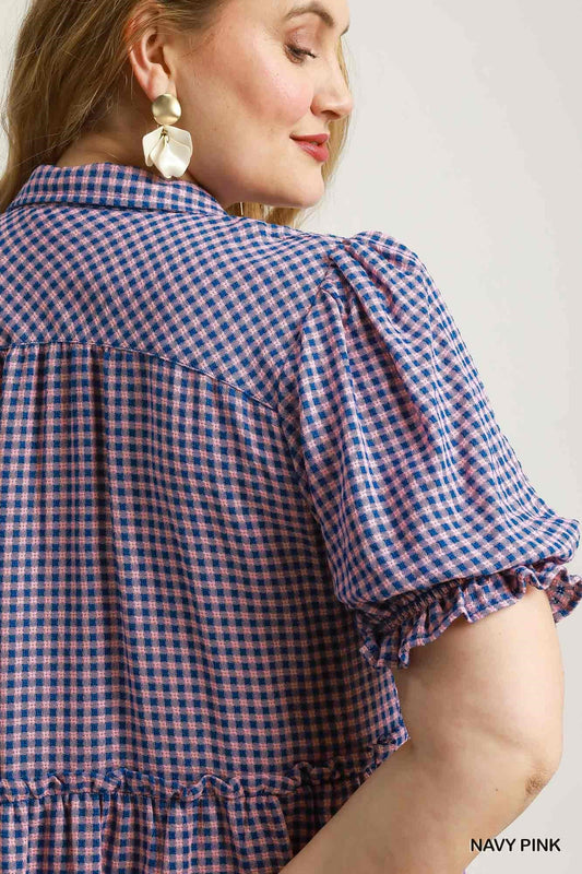Checkered Tiered Dress