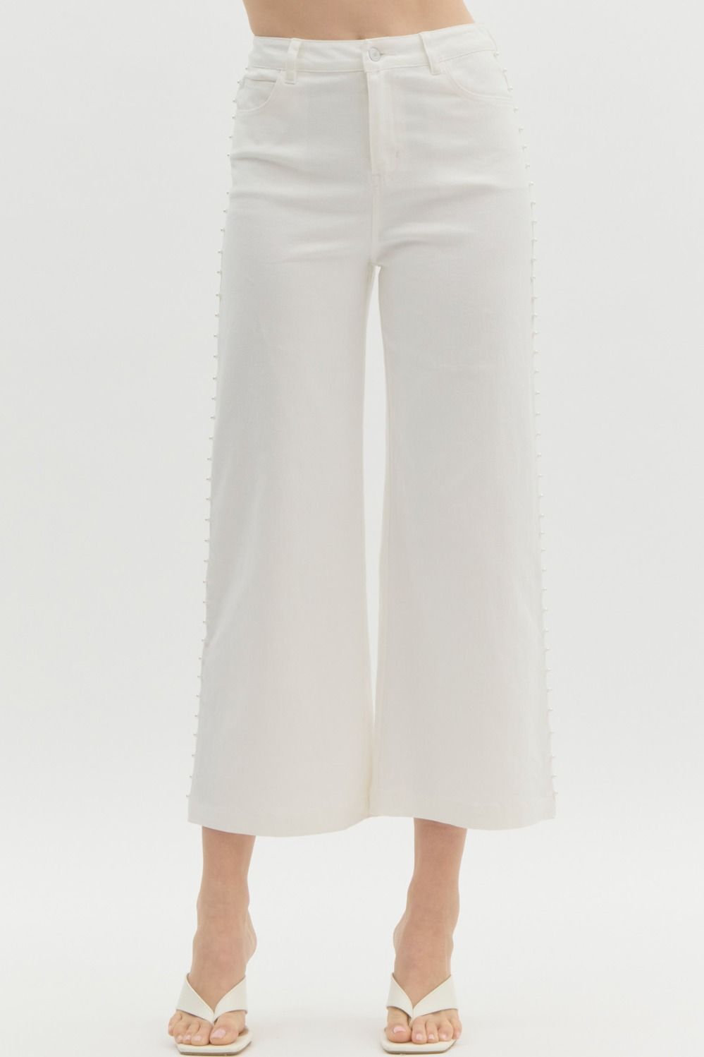 Mid Rise Ankle Pant OFF WHITE