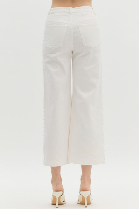 Mid Rise Ankle Pant OFF WHITE