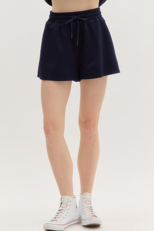 High Waisted Knit Shorts