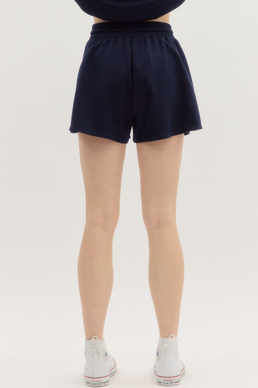 High Waisted Knit Shorts