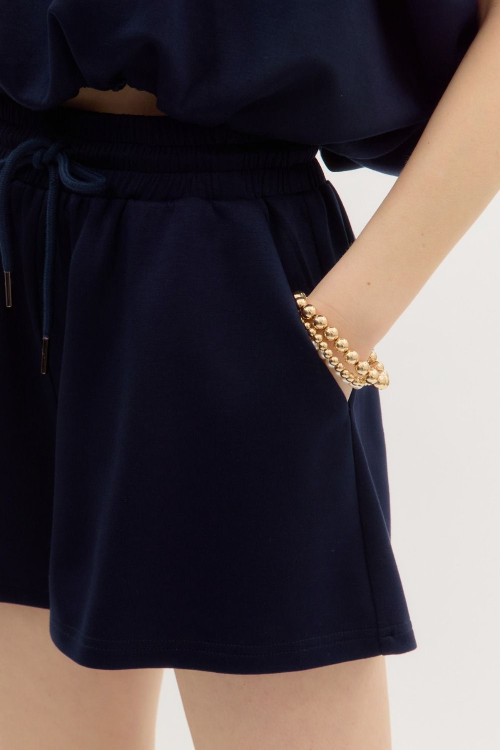 High Waisted Knit Shorts