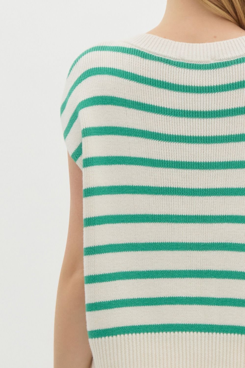 Striped SS Knit Top