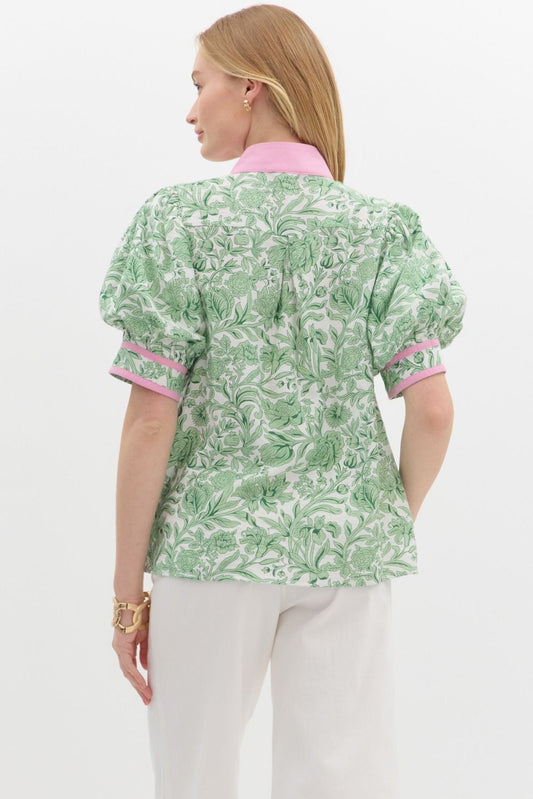 Caftan Inspired V-Neck Top
