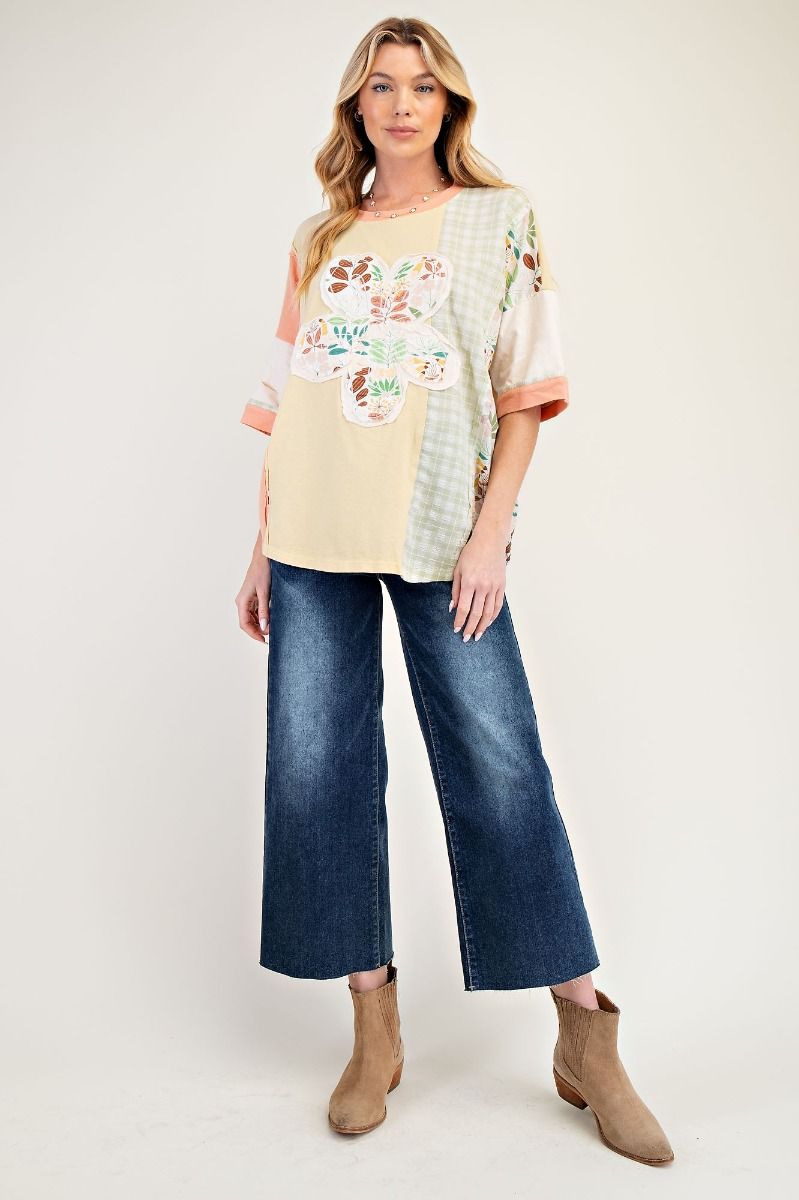 Flower Patch Oversized Boxy Top Curvy