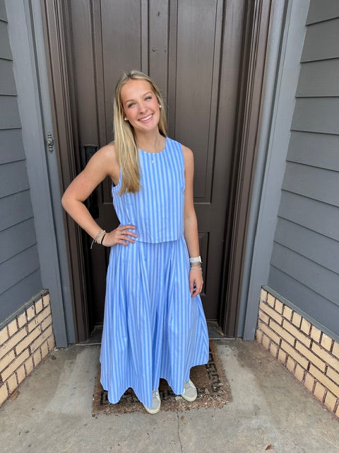Striped Skirt Set